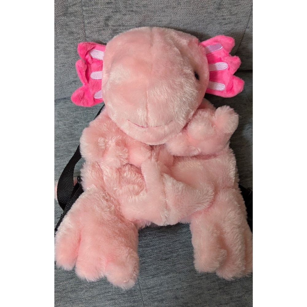 Fiesta Axolotl‎ Plush Backpack Pink Stuffed Animal Bag